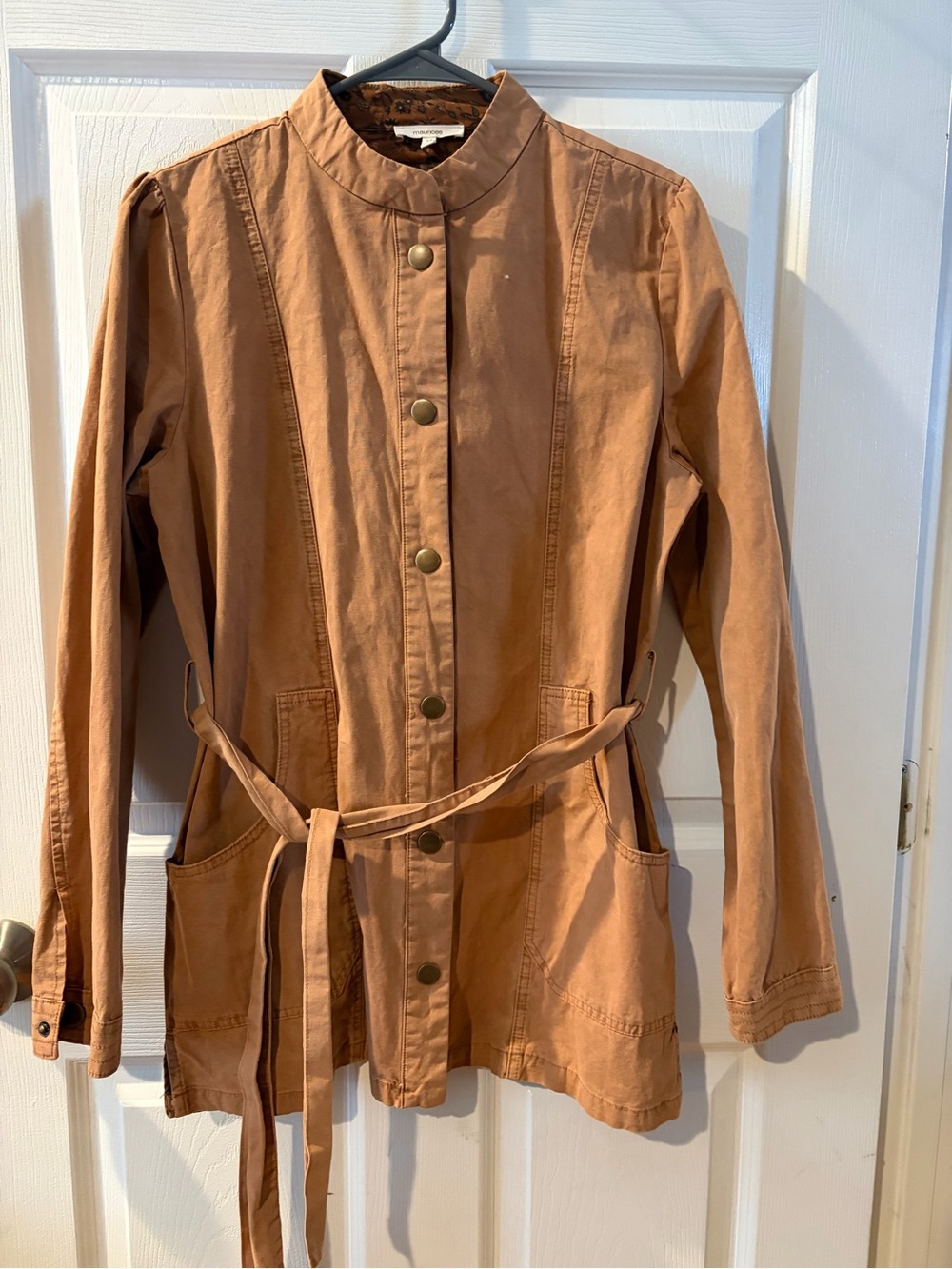 Maurices Rust Belted Utility Jacket with Snap Front